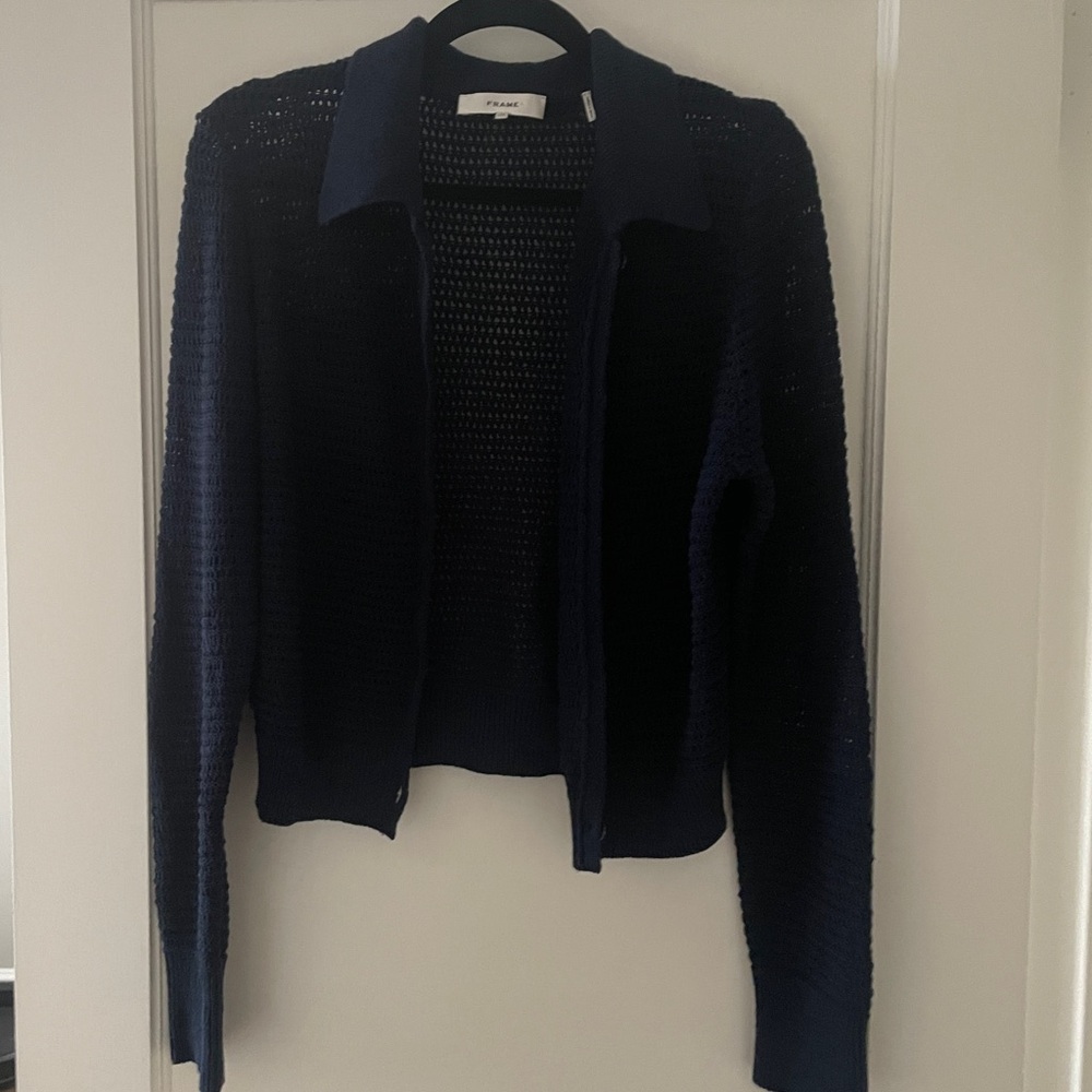 Frame Denim Navy Cardigan